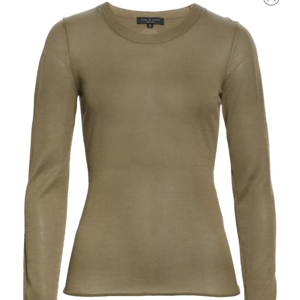 Rag and bone green long sleeve shirt